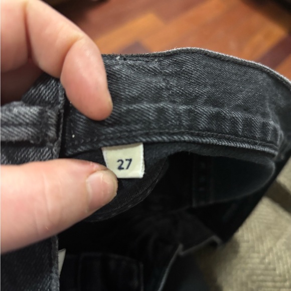 Citizens of Humanity Emerson Slim Boyfriend Distressed Black Denim Jean Size 27 - Picture 7 of 7